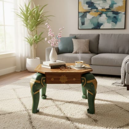 WoodenCentral Coffee Table Elephant Shaped