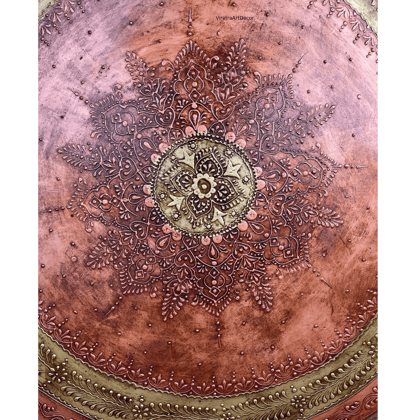 Wooden Copper Painted Central Coffee Table