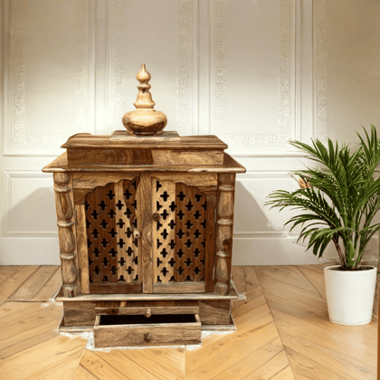 BAANMATA INTERNATIONAL Wooden Religious Temple-Wall Mandir