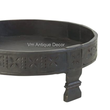 Antique Wooden Round Center Table Round | Central Coffee Table for Home Decor