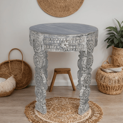 Wooden Carved Coffee Table Set of 2 | Home Decor Furniture