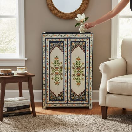 WoodHand Painted Cabinet Storage Cupboard Furniture