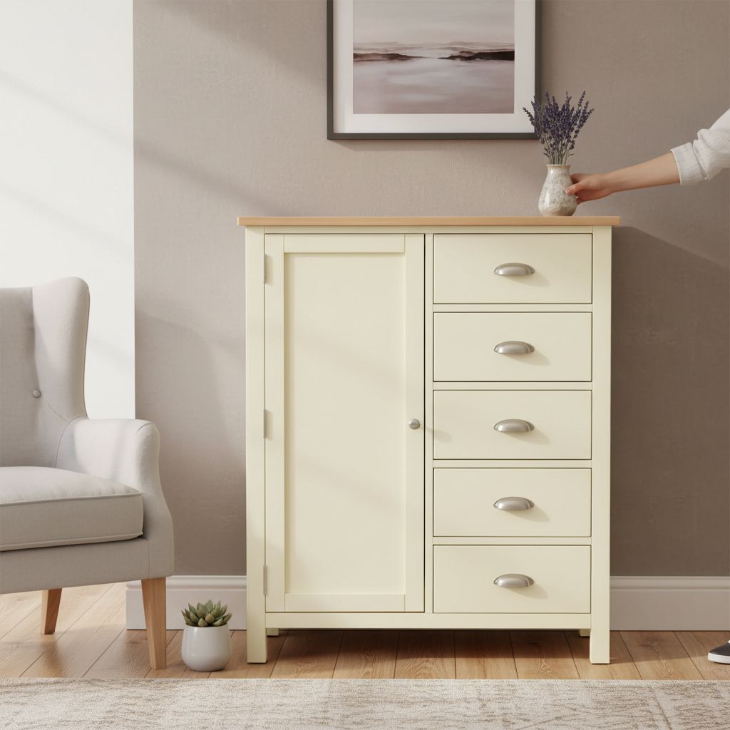Wooden Cupboard with Drawers