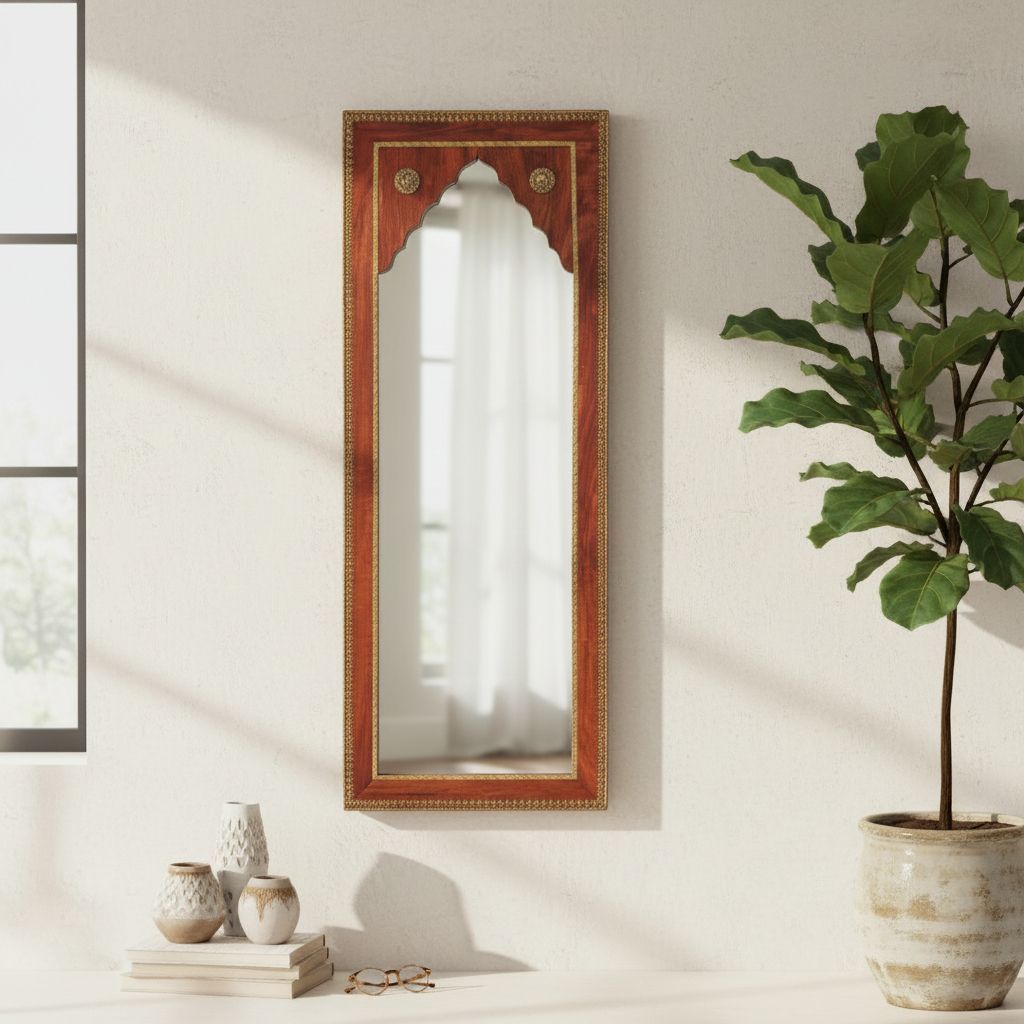 Wooden Wall Mirror Bedroom | Dressing-Room Makeup Mirror