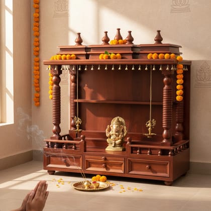 Wooden Pooja Temple Mandir