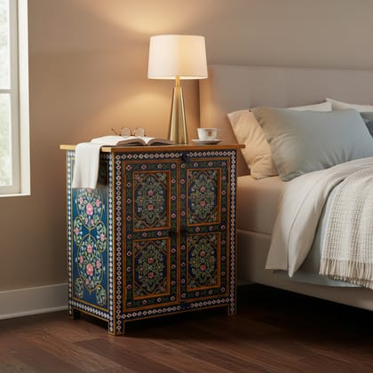 Wooden Handicraft Storage Cabinet Bedside