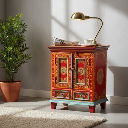 Wooden Painted Bedside Cabinet Side Table