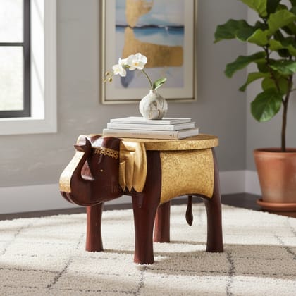 Wooden Handmade Indian Brass Coffee Table | Bedroom Furniture