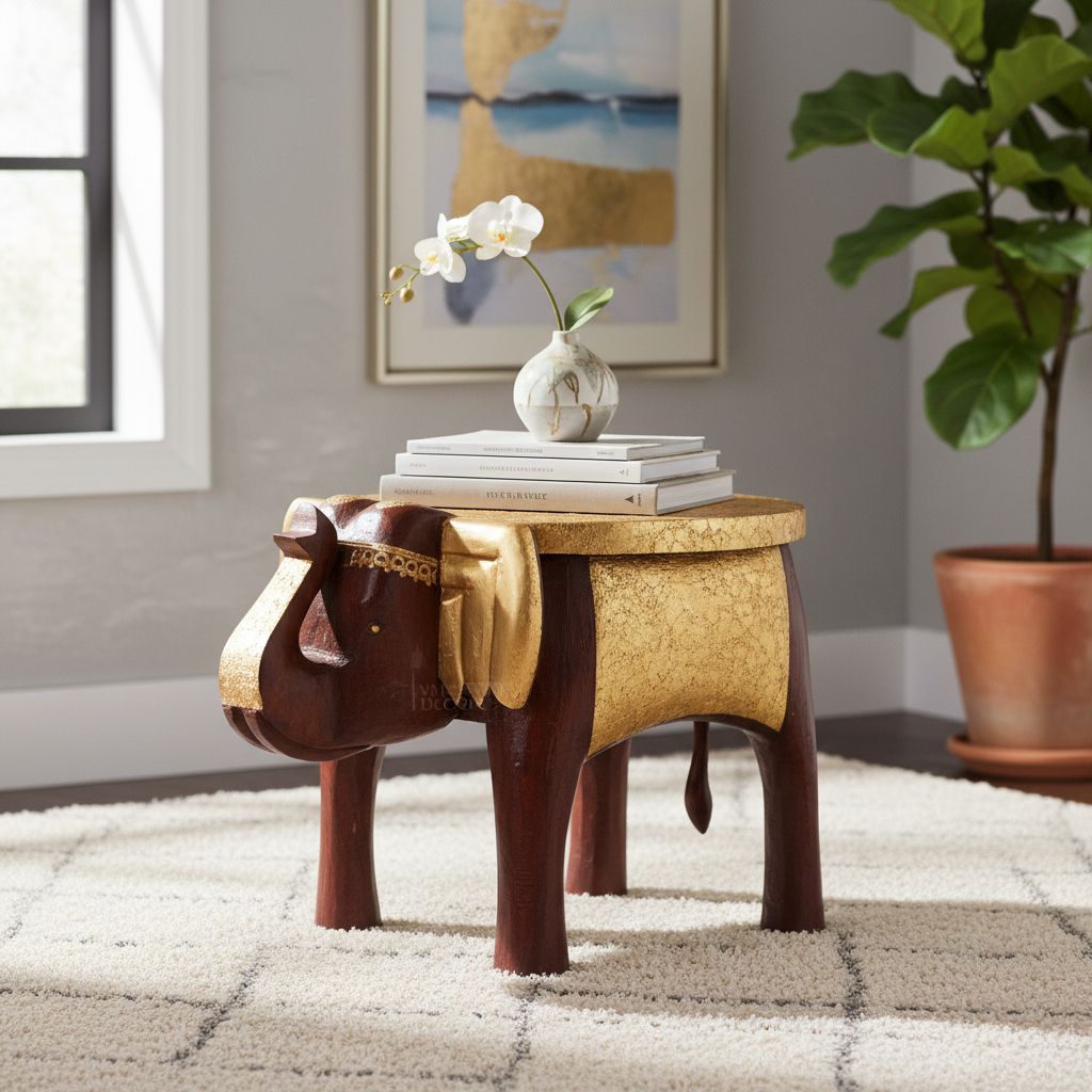 Wooden Handmade Indian Brass Coffee Table | Bedroom Furniture