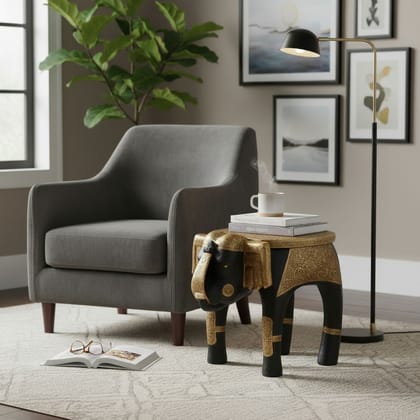 Wooden Handmade Home Side Elephant Table | Bedroom & Living Room