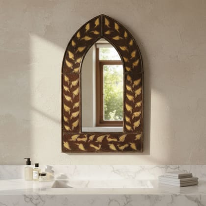 Wooden Rustic Mirrors for Wall Mirror Frame With Glass