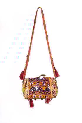 Rajasthani Patchwork Cross Body Handbag with Detachable Sling