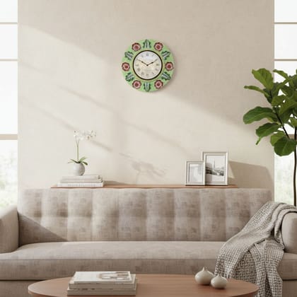 Hand Carved Wooden Wall Clock-Bettery-Clock