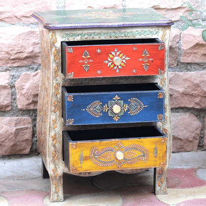 Wooden Desk Drawer Bedside Table-Nightstand Organizer Desk