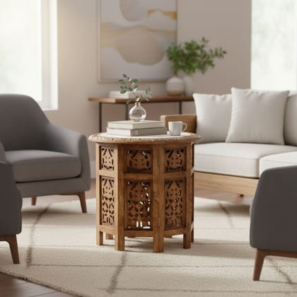 Wood Coffee Table Art Furniture | Beautiful Side Stand Table