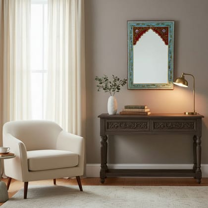 Wooden Painted Wall Glass Mirror