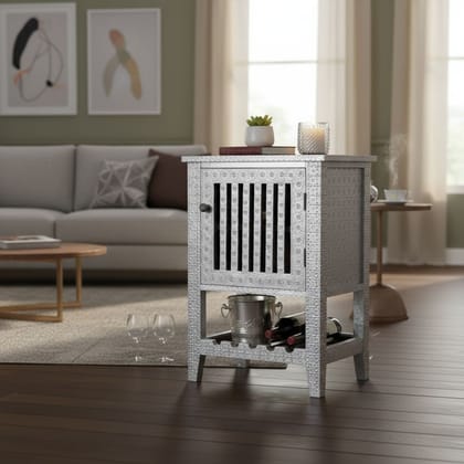 Wooden Storage Wine Bar-Bedside Cabinet