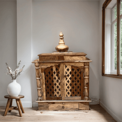 BAANMATA INTERNATIONAL Wooden Religious Temple-Wall Mandir