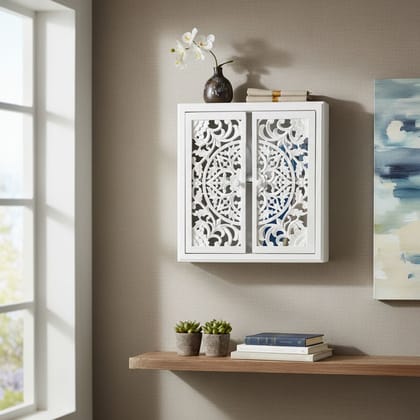 Solid Wood Storage Wall Cabinet-Living Room & Bedroom