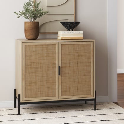 Rattan & Light Storage Cabinet