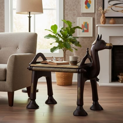 Wooden Camel Shaped Coffee Table-End Table