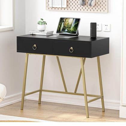 Wood Black Color Dresser Table-End Table