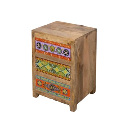 Wood Painted Bedside Desk Dressers Cabinet