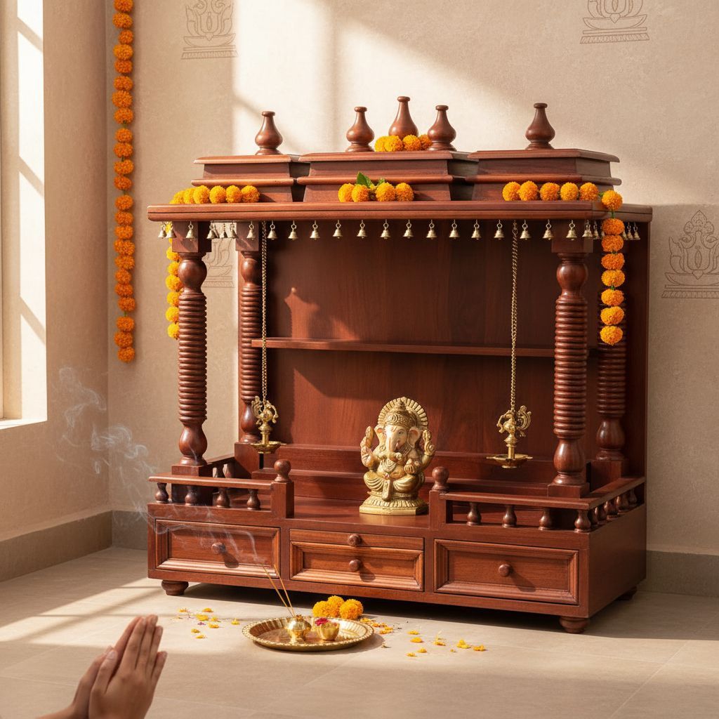 Wooden Pooja Temple Mandir