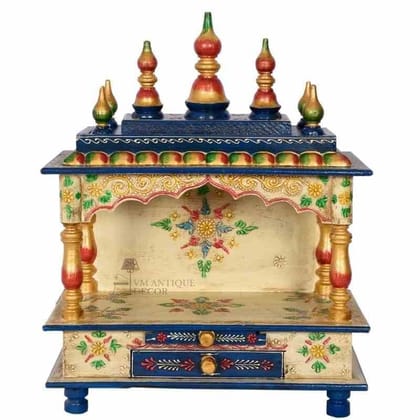 Wood Hindu Religion Painted Temple,Pooja Stand Mandir