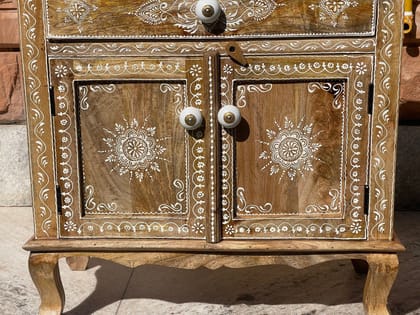 Wooden Painted Bedside Cabinet